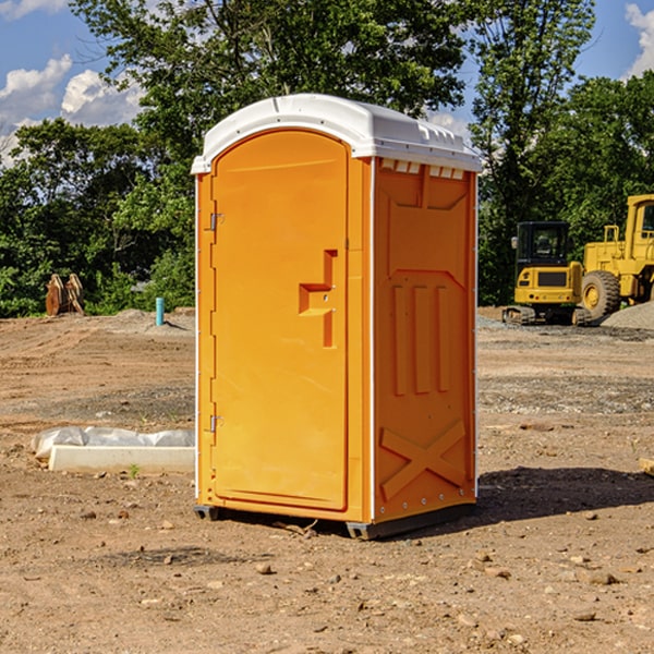 can i customize the exterior of the porta potties with my event logo or branding in Manchester OK